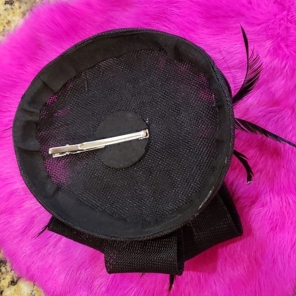 Black  Fascinator W/Clip Hat Church Tea Party‎ Derby Hair Accessories main image 6